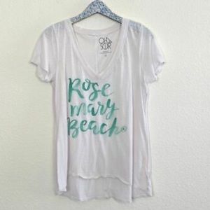 Chaser Rosemary Beach Burnout Graphic V Neck Tee
